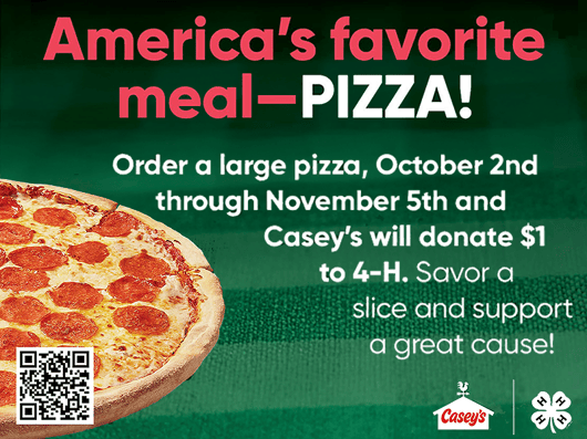 Celebrate National Pizza Month with 4‑H and Casey's