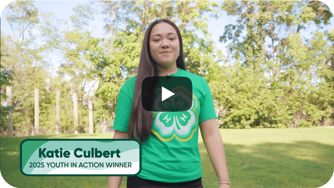 Katie Culbert, 2025 4‑H Youth in Action Winner